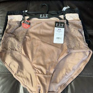 F.I.T Women’s 3 Pack  Light Control High-Waisted Brief 176722XH3 NEW with TAGS